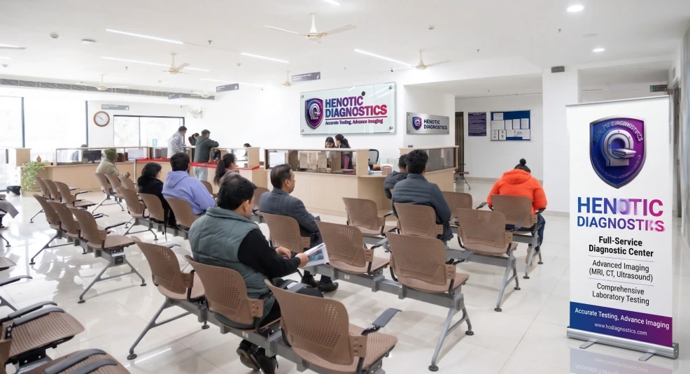 Patient CT Abdomen Pelvis Scan waiting area at Henotic Diagnostics